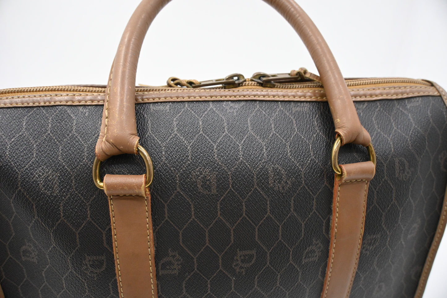 Dior Boston Bag in Honeycomb Canvas