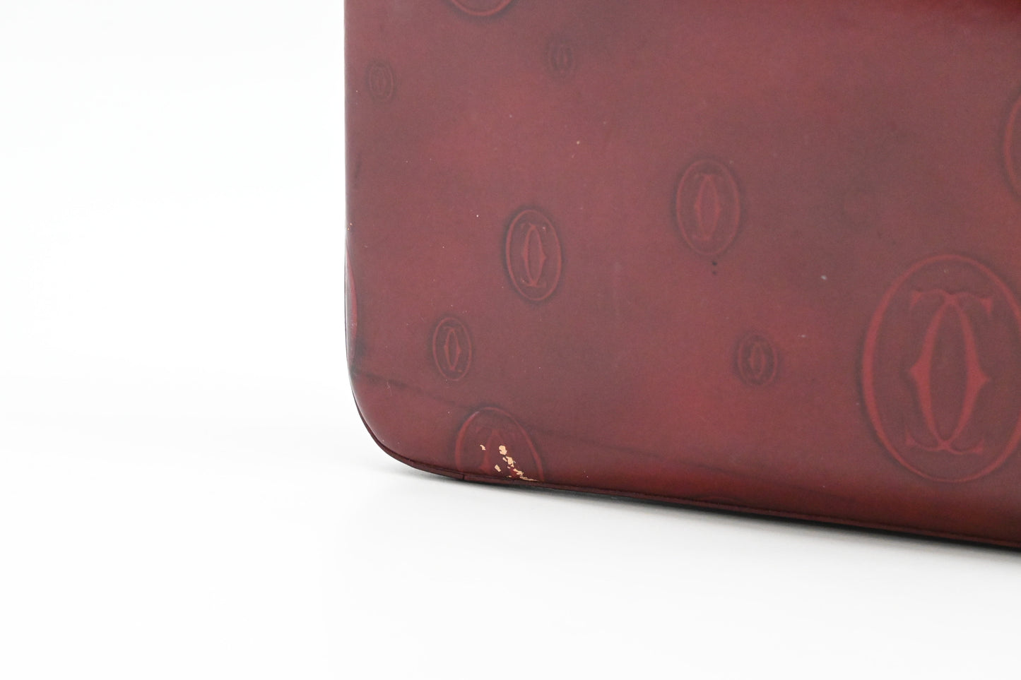 Cartier Handbag in Burgundy Patent Leather