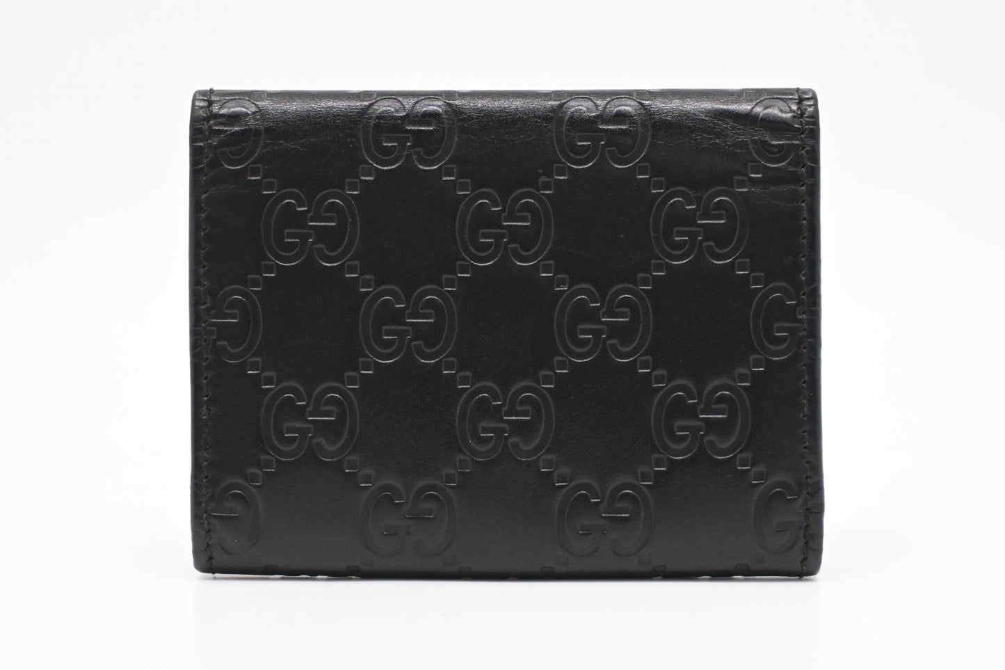 Gucci Envelope Card Case in Black Guccissima Leather