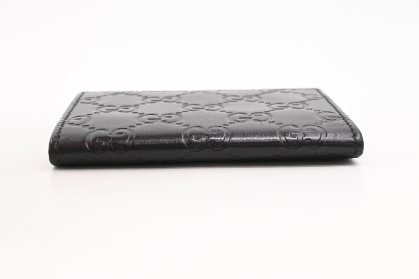 Gucci Envelope Card Case in Black Guccissima Leather