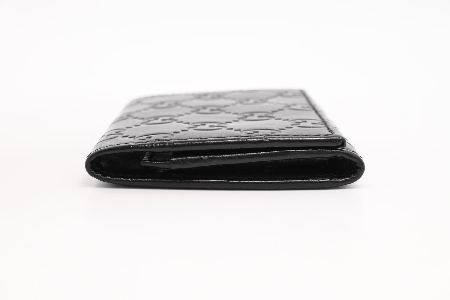 Gucci Envelope Card Case in Black Guccissima Leather