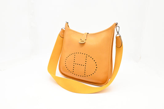 Hermes Evelyne PM in Yellow Leather