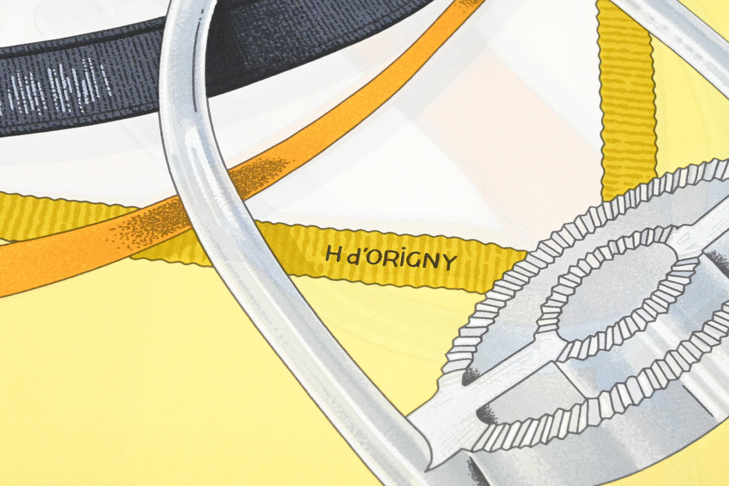 Hermes 'Grand Manege' Carre 140 in Yellow Silk