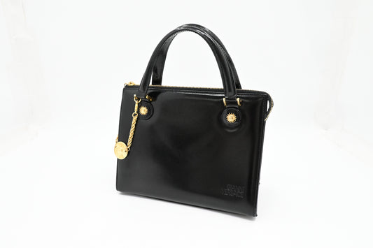 Versace Handbag in Black Leather