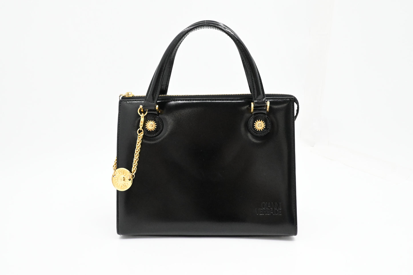Versace Handbag in Black Leather