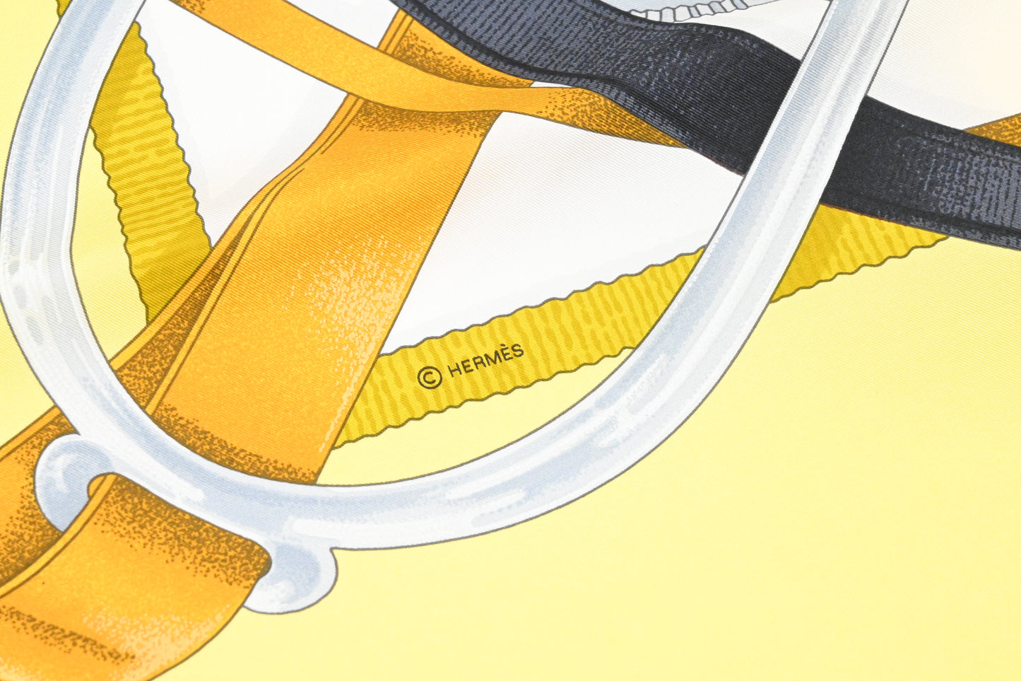 Hermes 'Grand Manege' Carre 140 in Yellow Silk