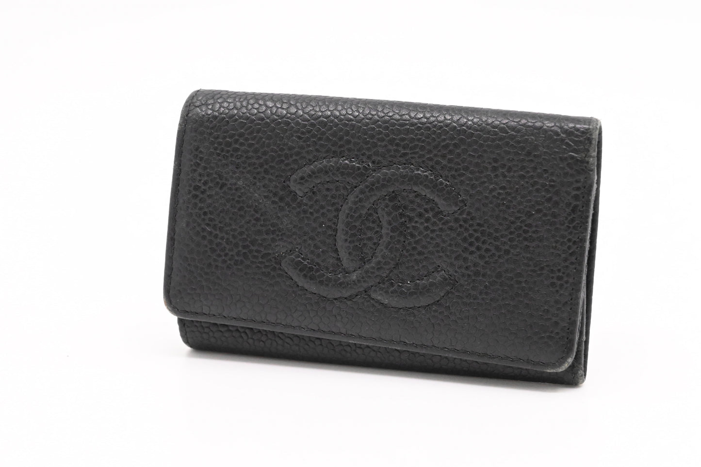 Chanel 6 Key Case in Black Caviar Leather
