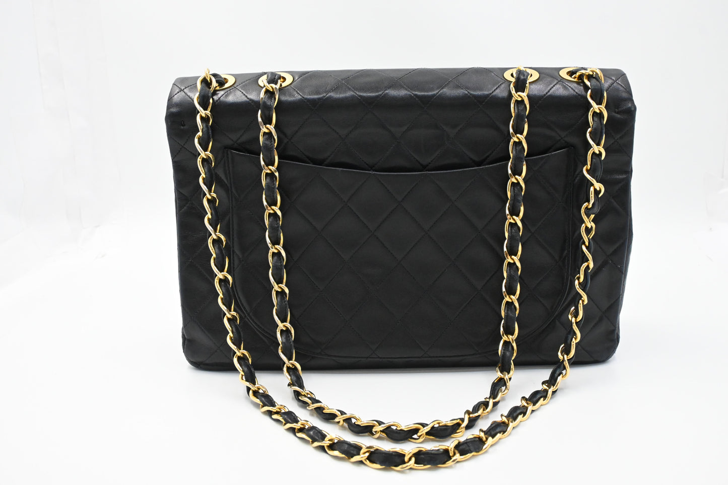 Chanel Maxi Flap in Black Mattelassé Leather