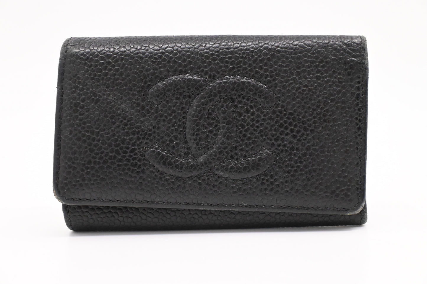 Chanel 6 Key Case in Black Caviar Leather