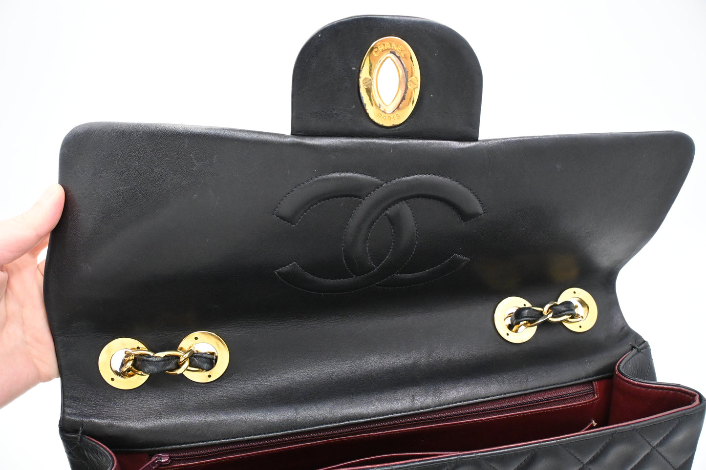 Chanel Maxi Flap in Black Mattelassé Leather