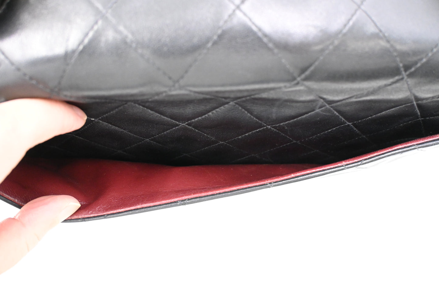 Chanel Maxi Flap in Black Mattelassé Leather