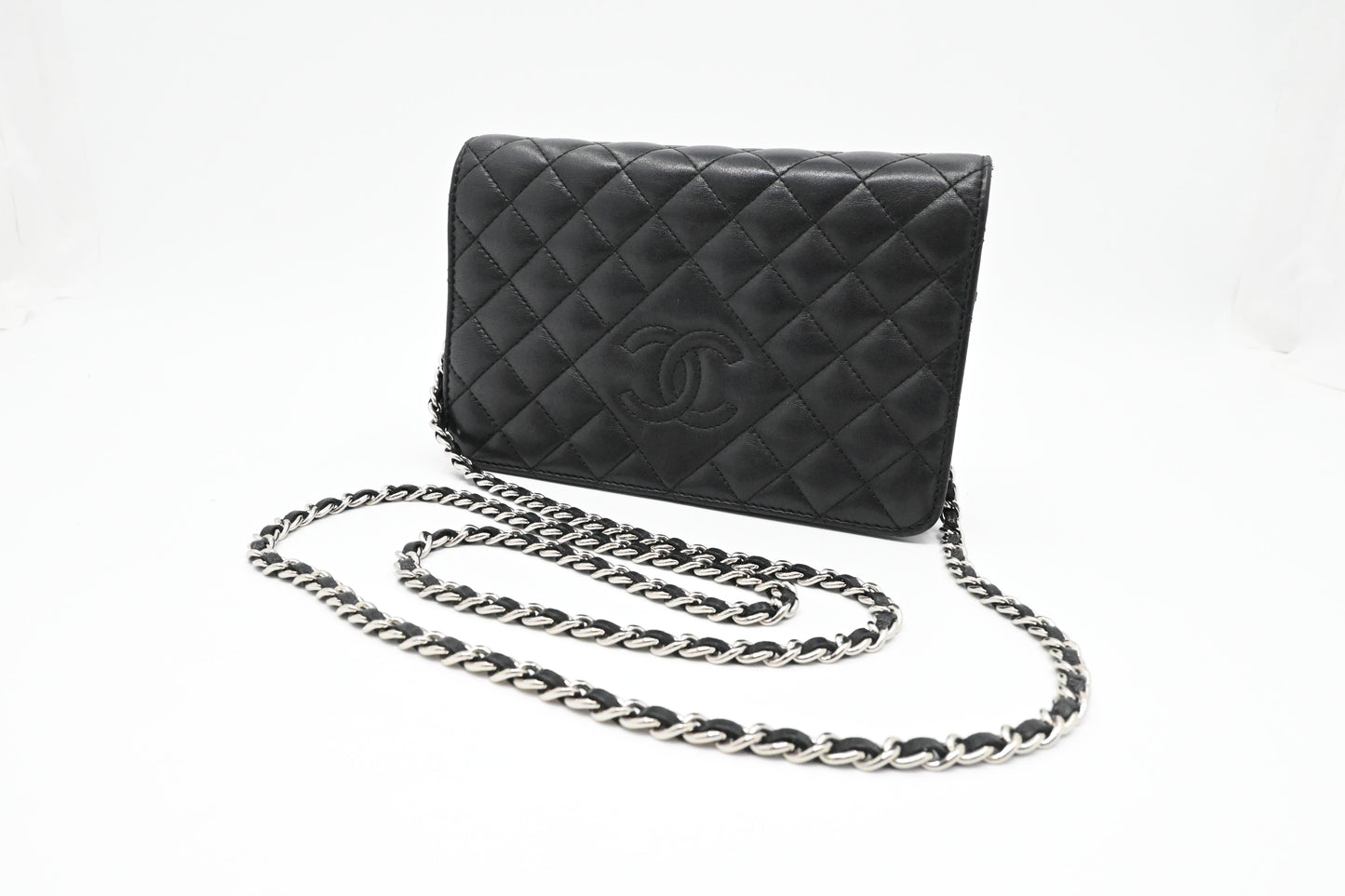 Chanel Wallet on Chain in Matelasse Black Lambskin