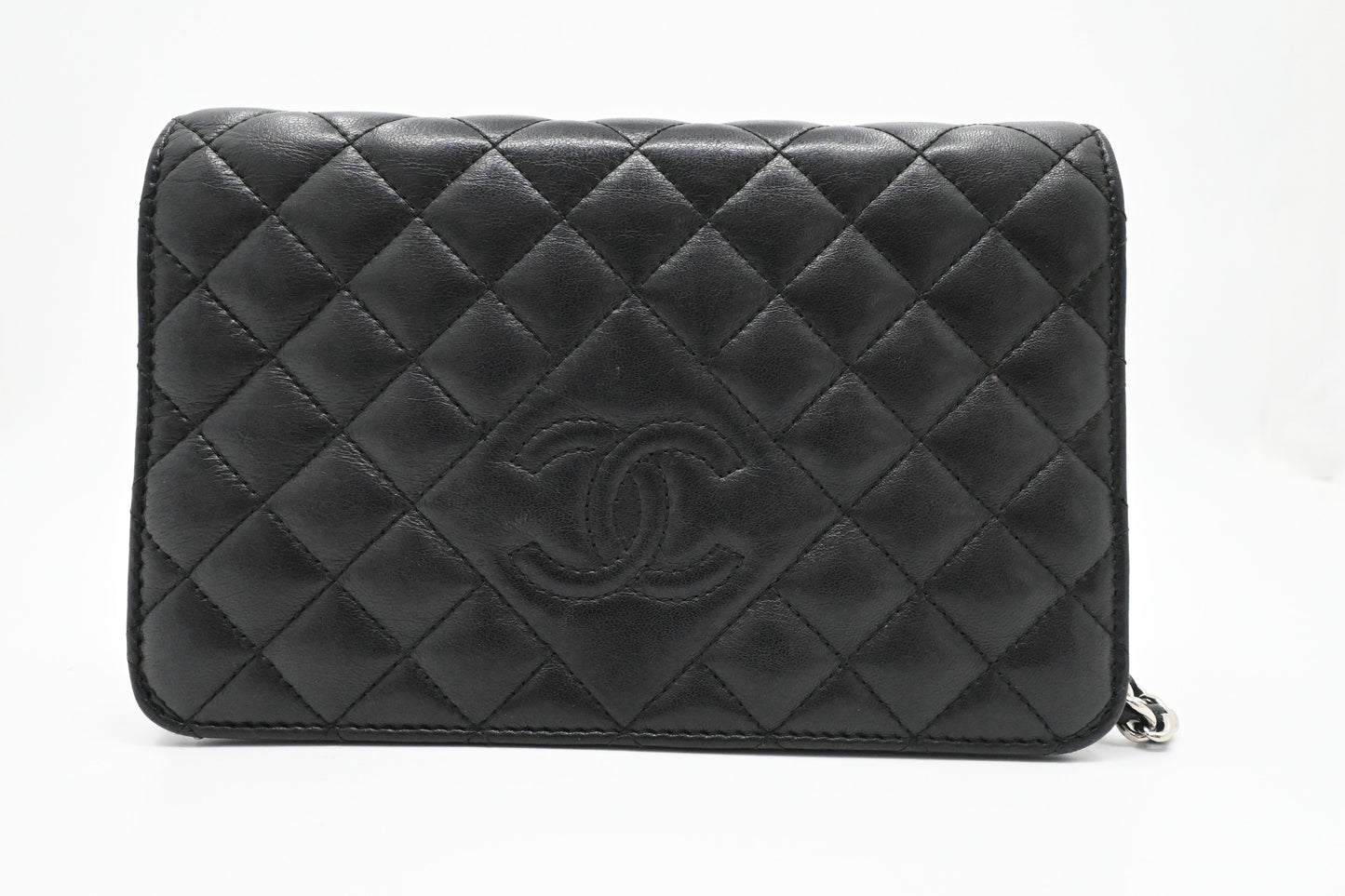 Chanel Wallet on Chain in Matelasse Black Lambskin