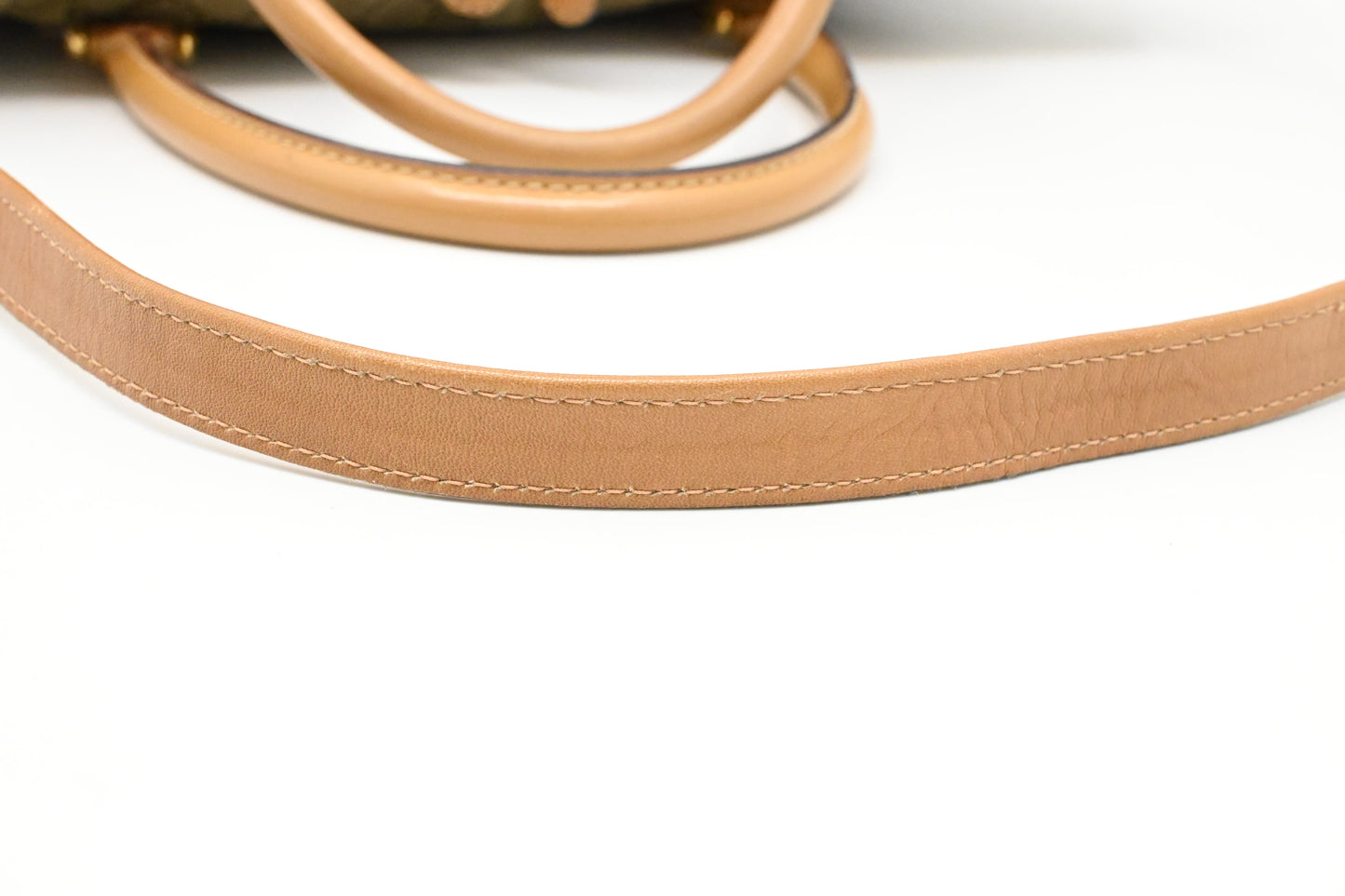 Gucci Business Bag in Beige GG Canvas and Brown Leather