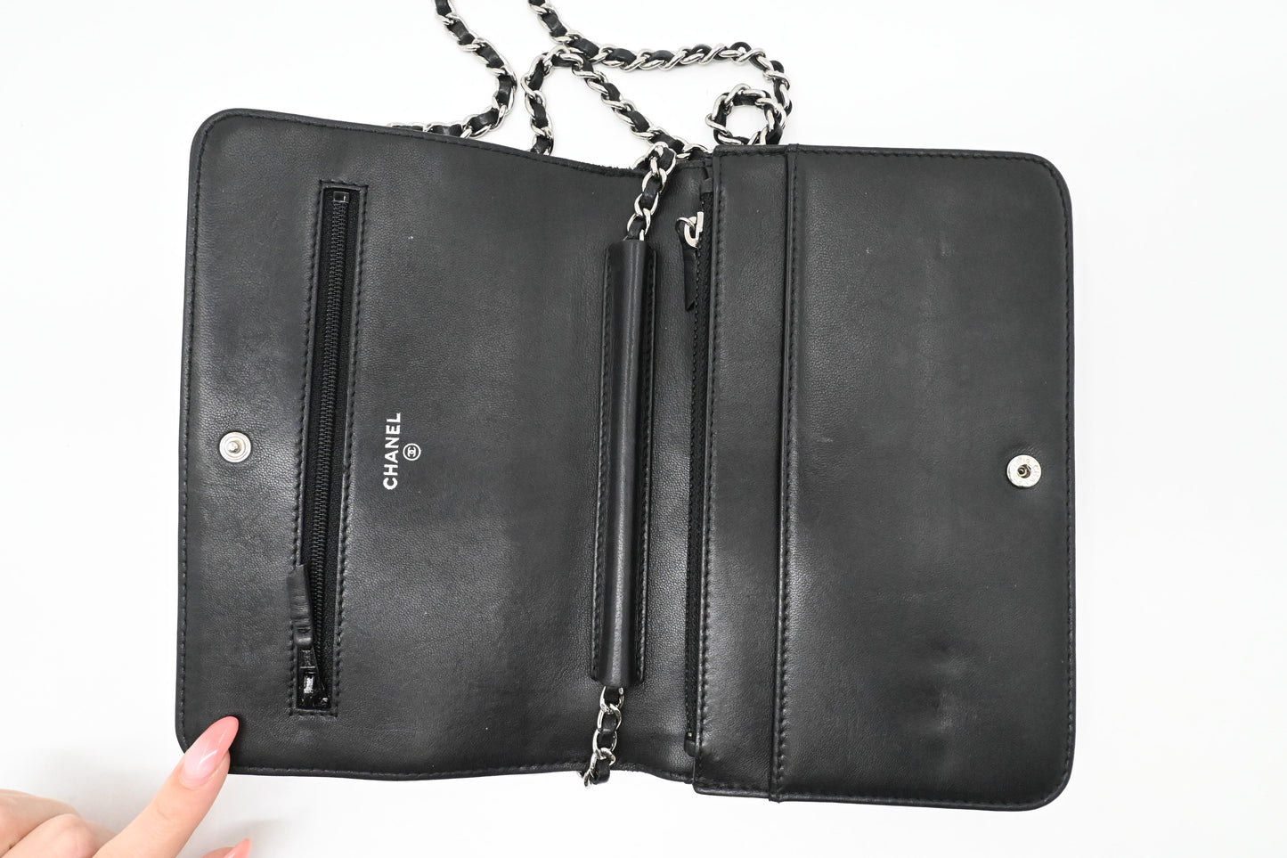 Chanel Wallet on Chain in Matelasse Black Lambskin