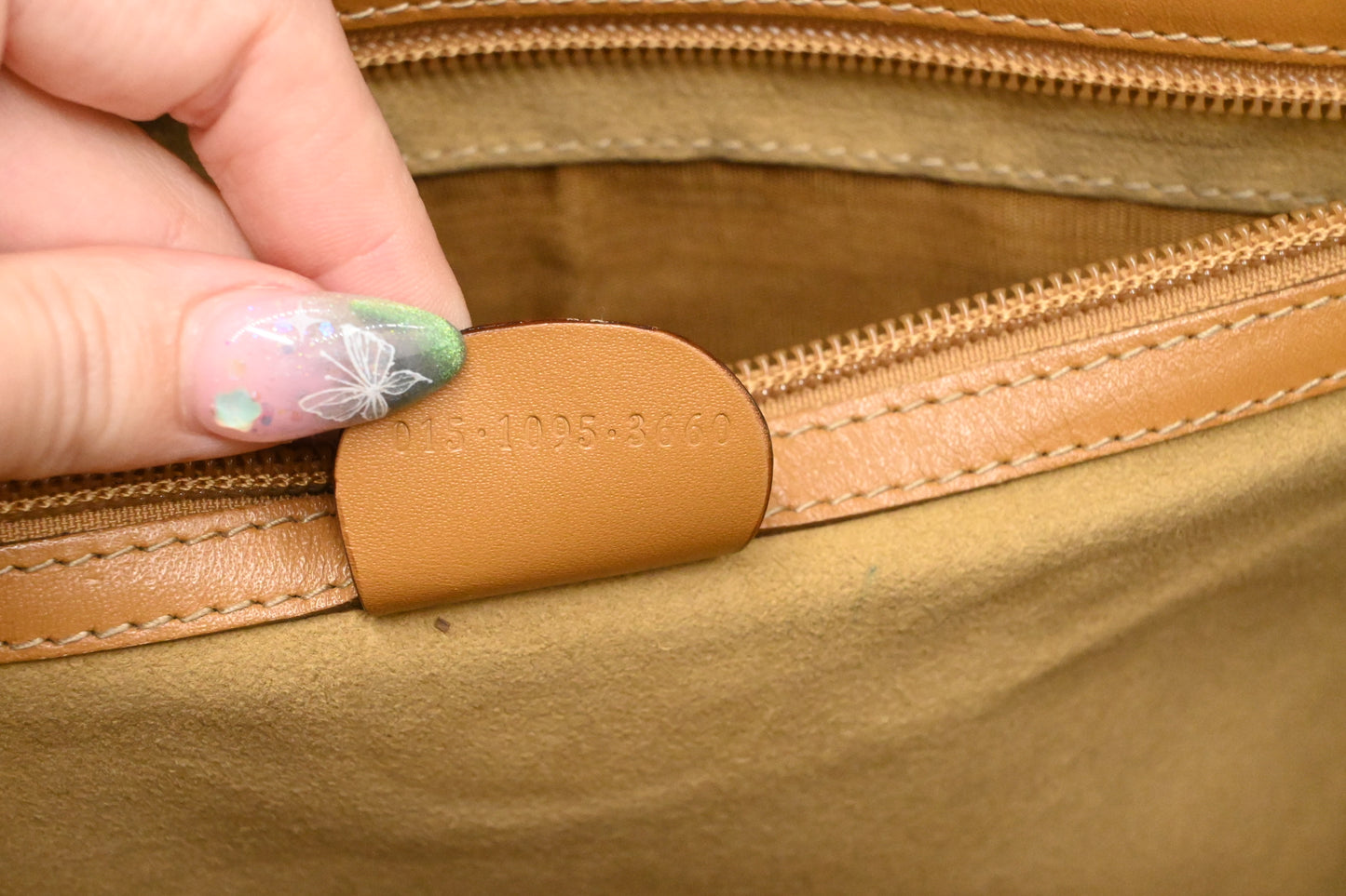 Gucci Business Bag in Beige GG Canvas and Brown Leather