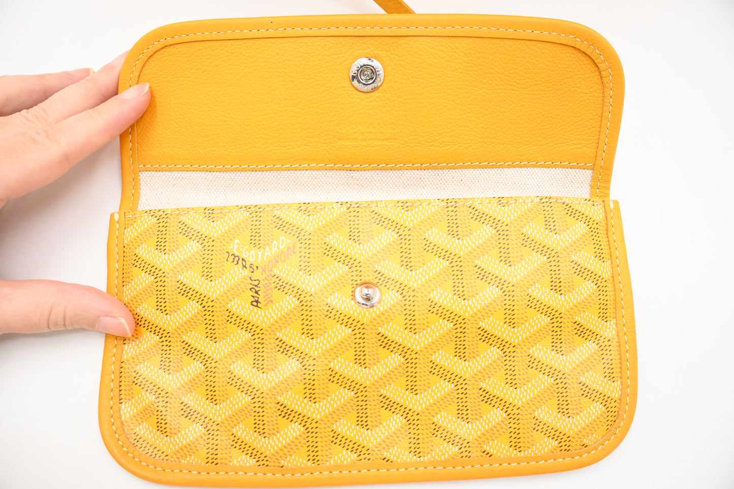 Goyard Saint Louis PM in Yellow Goyardine Canvas