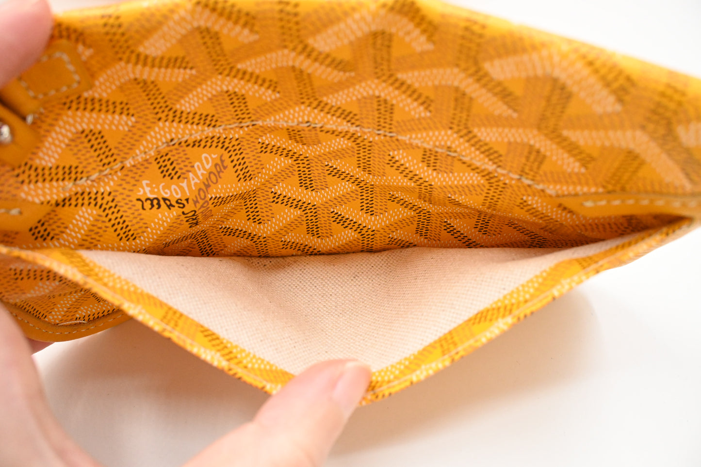 Goyard Saint Louis PM in Yellow Goyardine Canvas