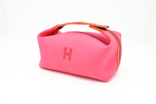 Hermes Bride a Brac Pouch in Pink Canvas
