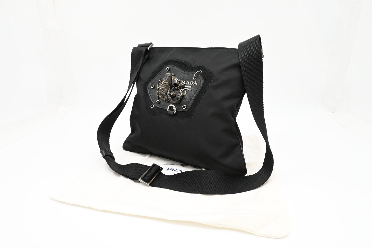 Prada Chimera Crossbody Bag in Black Nylon