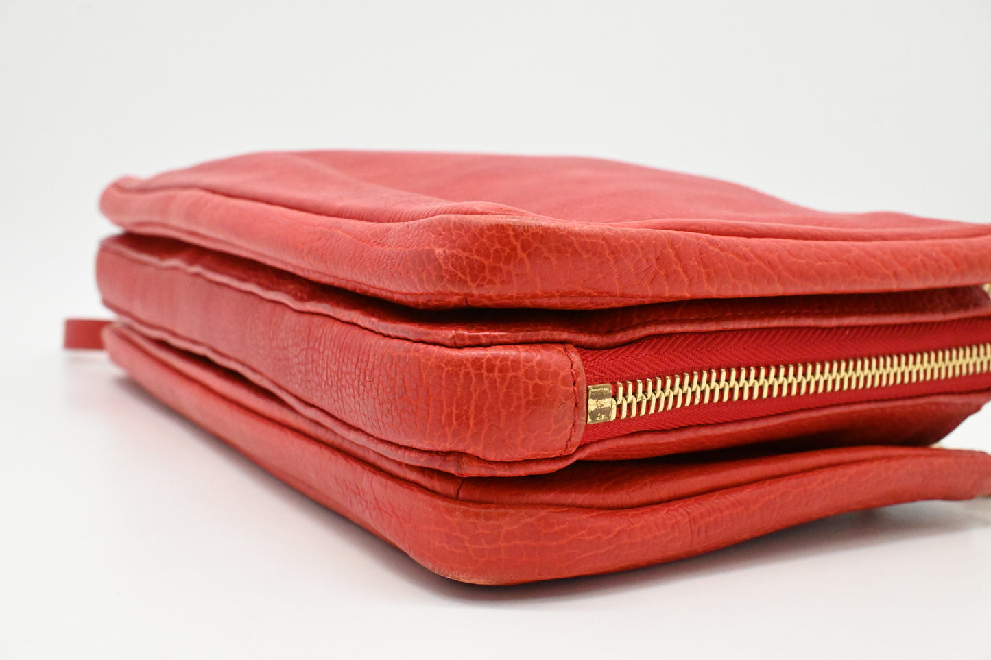 Chloe Lucy Shoulder Bag in Red Leather