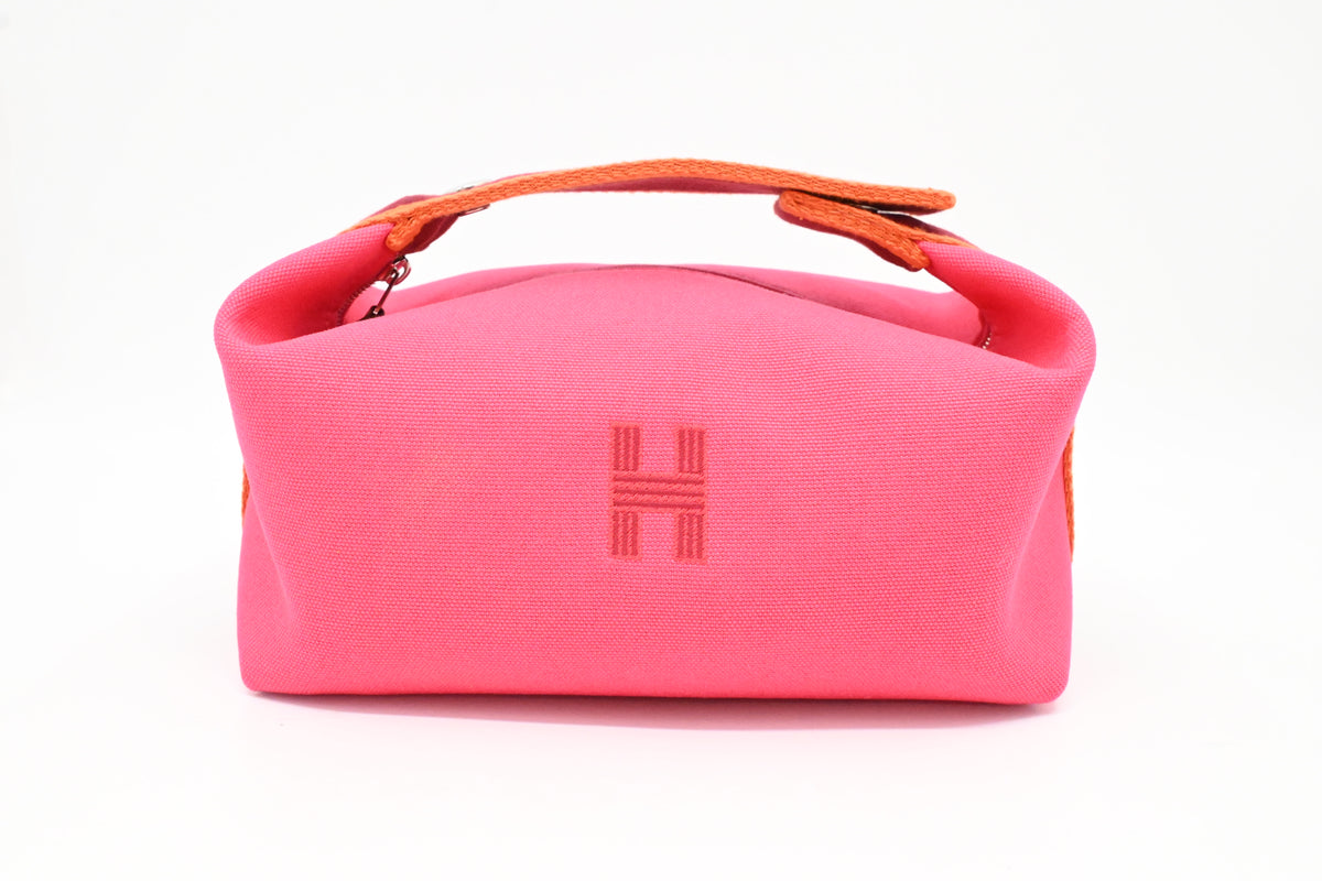Hermes Bride a Brac Pouch in Pink Canvas