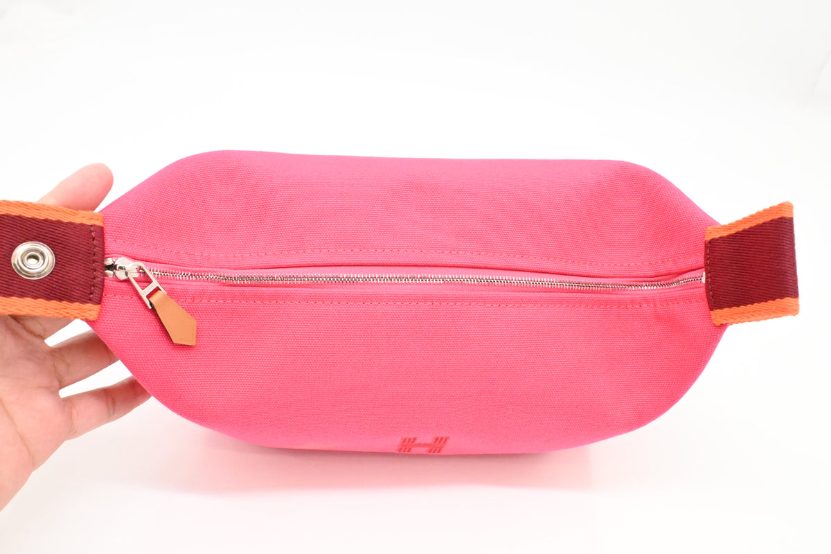 Hermes Bride a Brac Pouch in Pink Canvas