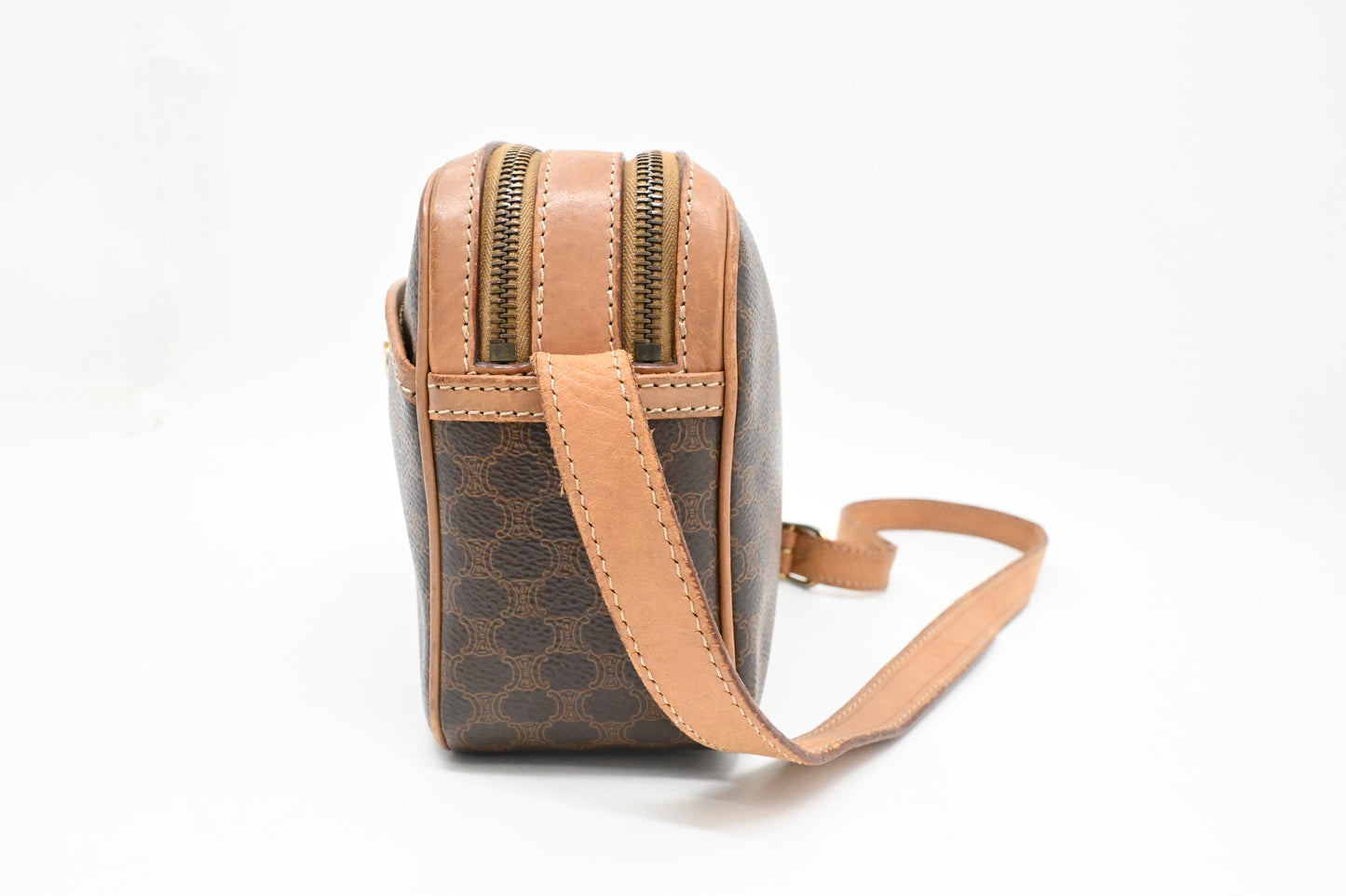 Celine Crossbody Bag in Brown Macadam Canvas