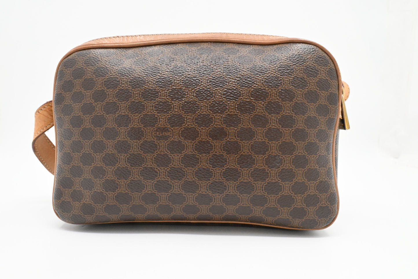 Celine Crossbody Bag in Brown Macadam Canvas