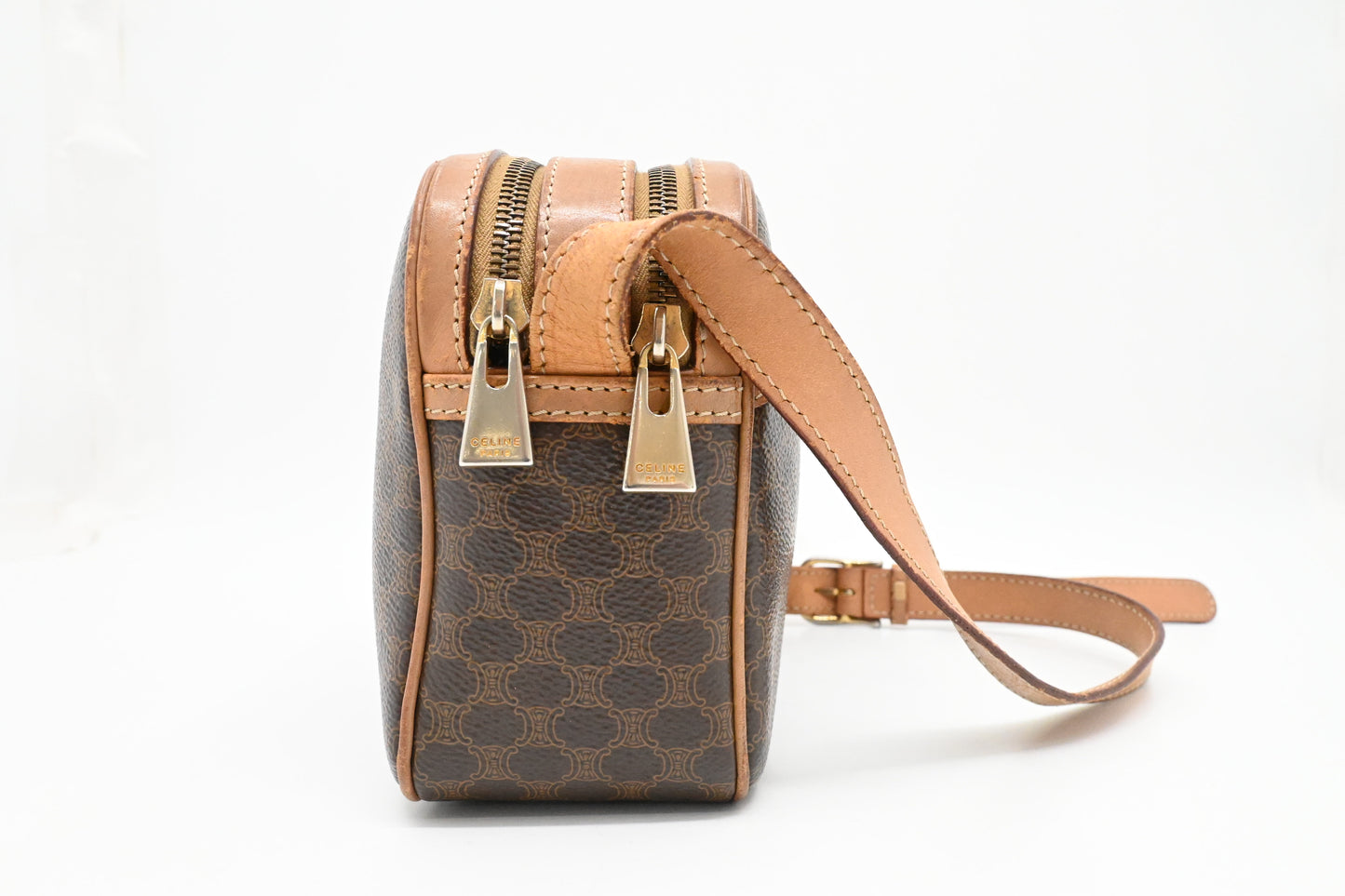 Celine Crossbody Bag in Brown Macadam Canvas