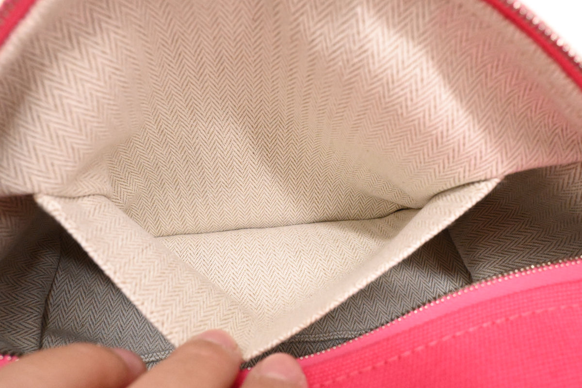 Hermes Bride a Brac Pouch in Pink Canvas