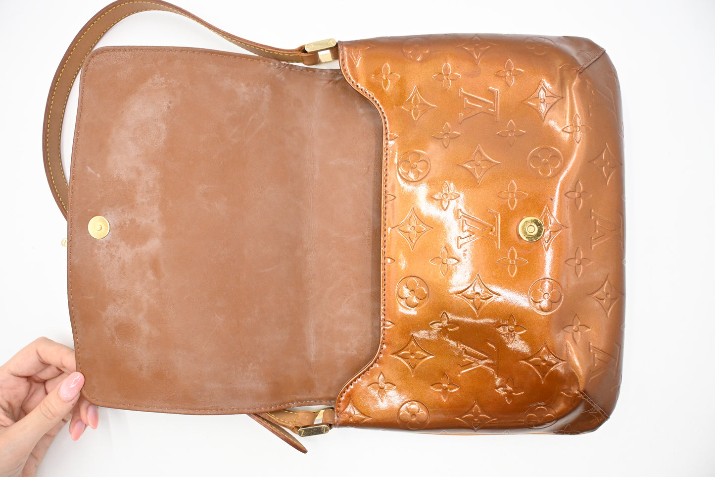 Louis Vuitton Thompson Street in Brown Vernis Leather