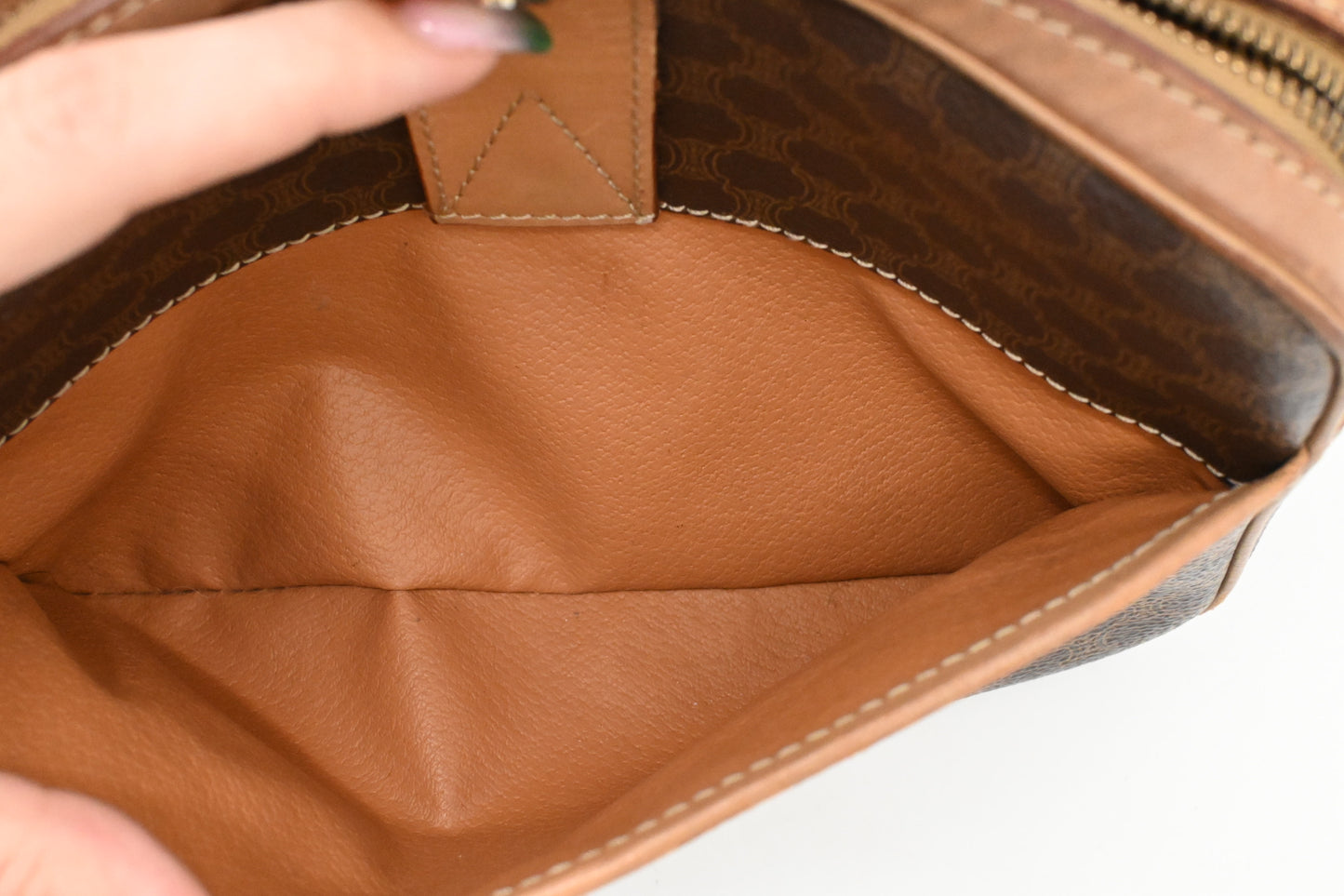 Celine Crossbody Bag in Brown Macadam Canvas