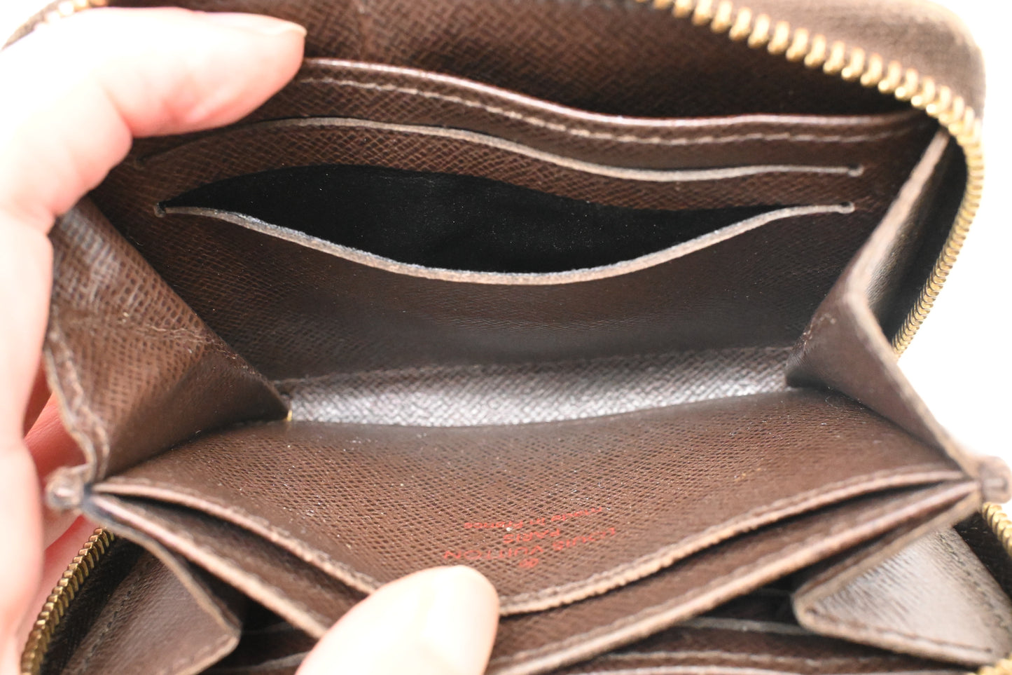 Louis Vuitton Compact Zippy in Damier Ebene Canvas