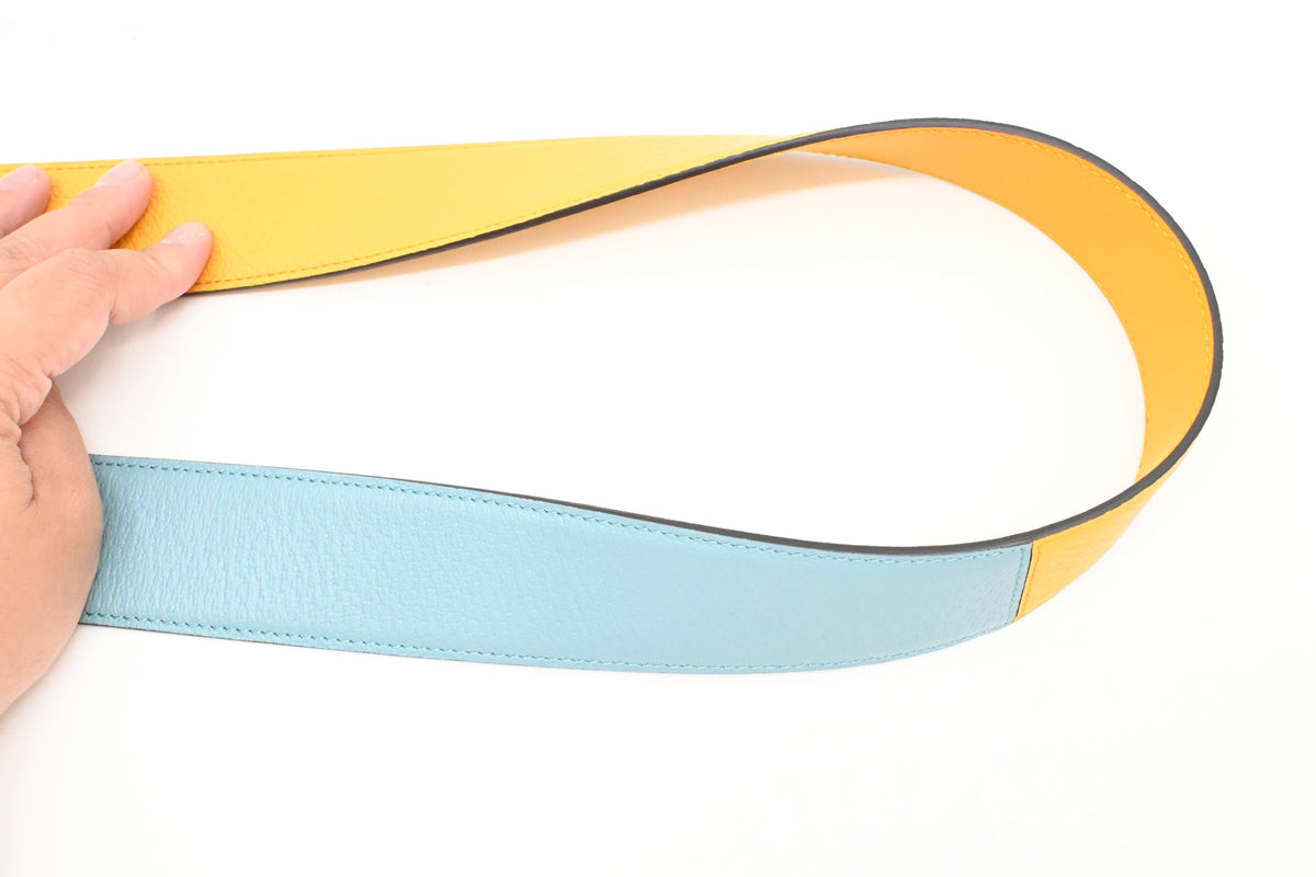 Gucci Belt in Teal and Yellow Leather