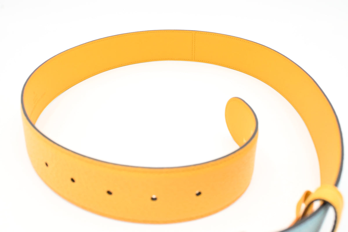 Gucci Belt in Teal and Yellow Leather