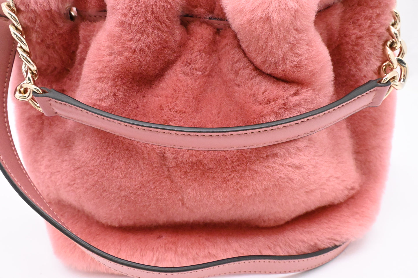 Jimmy Choo Bucket Bag in Pink Synthetic Fur