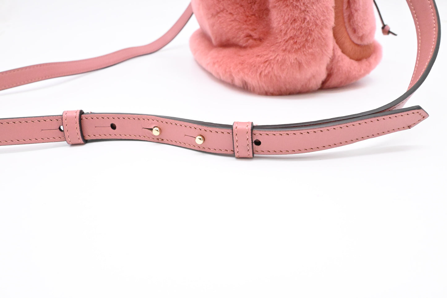 Jimmy Choo Bucket Bag in Pink Synthetic Fur