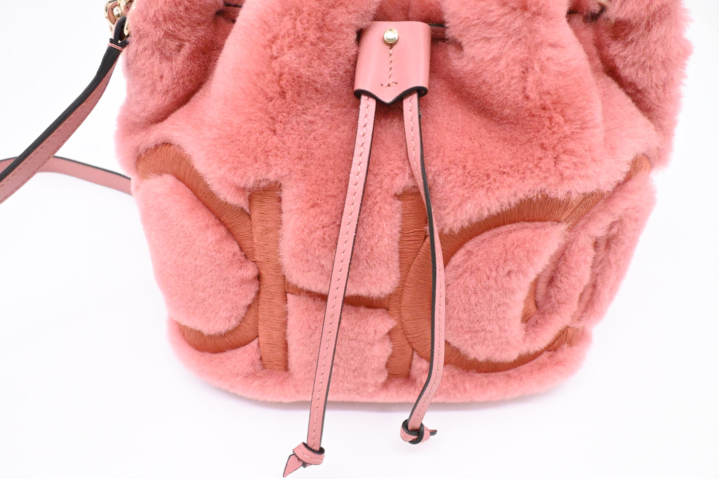 Jimmy Choo Bucket Bag in Pink Synthetic Fur