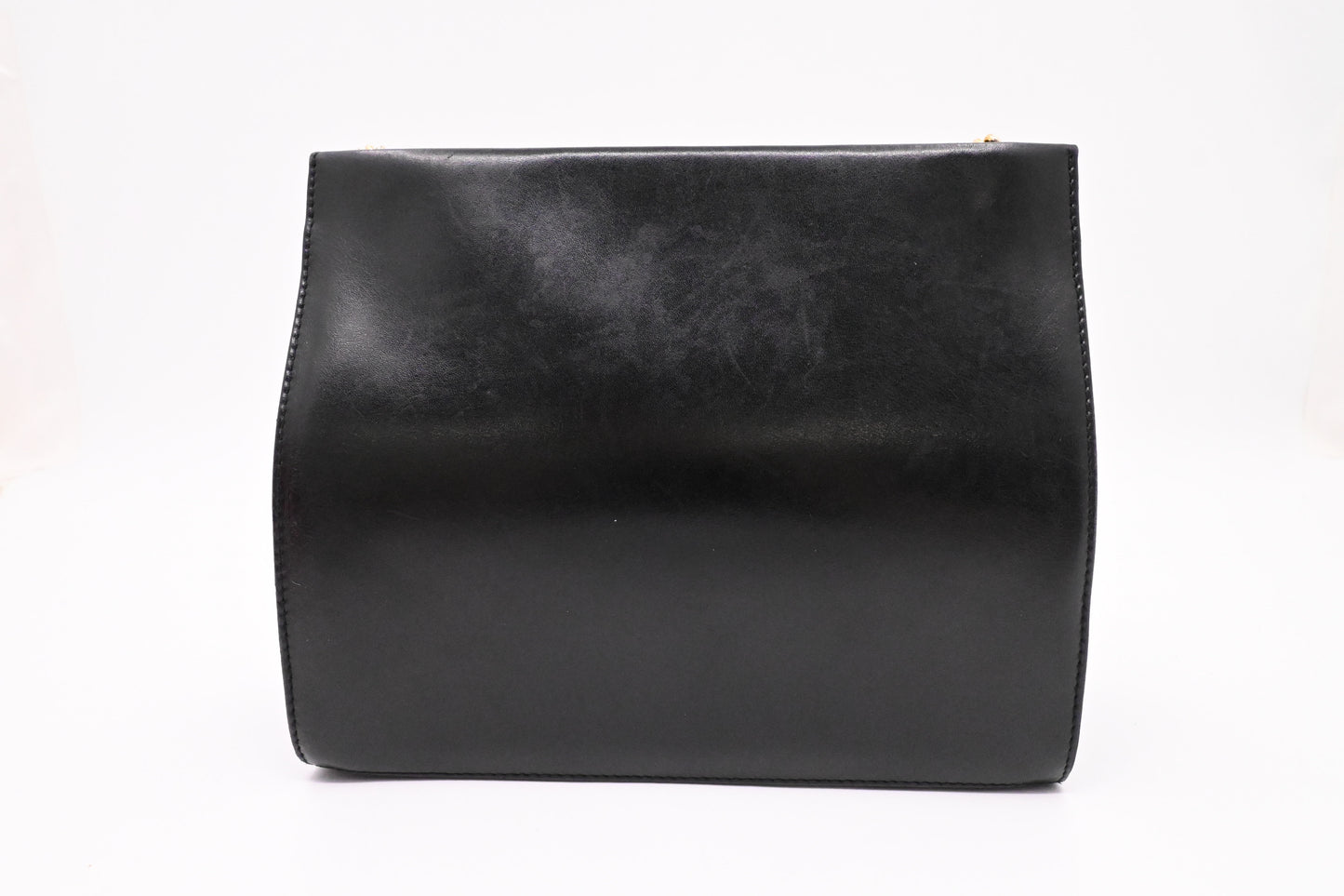Ferragamo Square Chain Crossbody in Black Leather