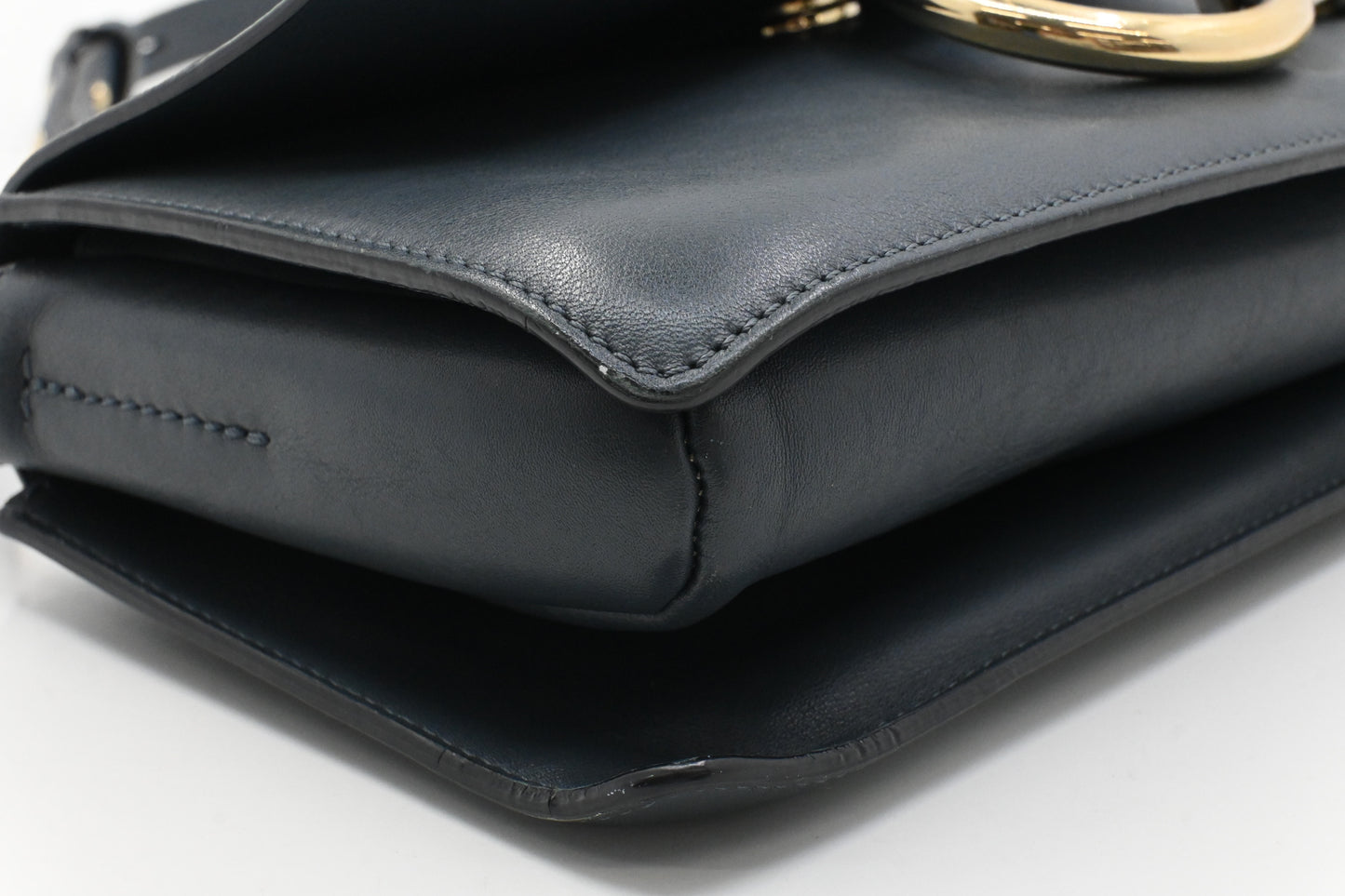 Chloe Faye Crossbody Bag in Blue Leather