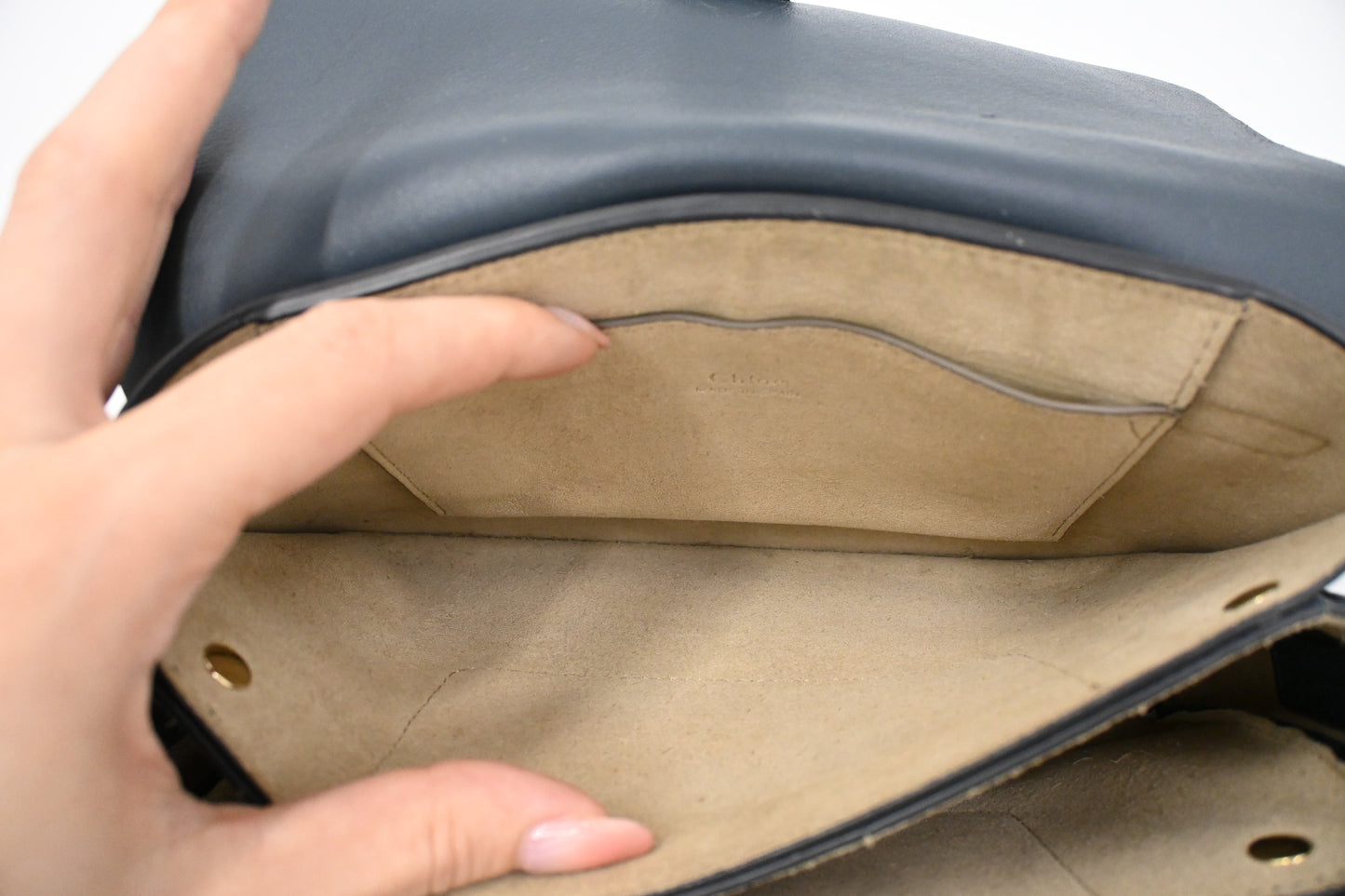 Chloe Faye Crossbody Bag in Blue Leather