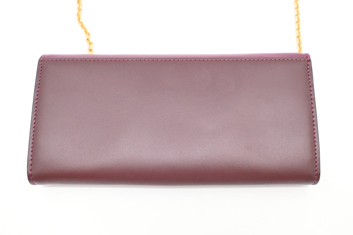 Fendi Wallet on Chain in Purple Leather