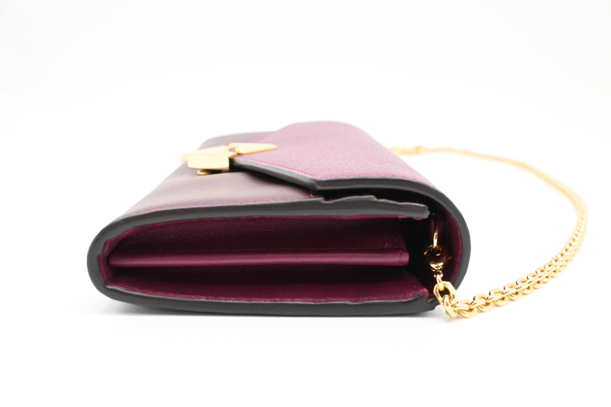 Fendi Wallet on Chain in Purple Leather