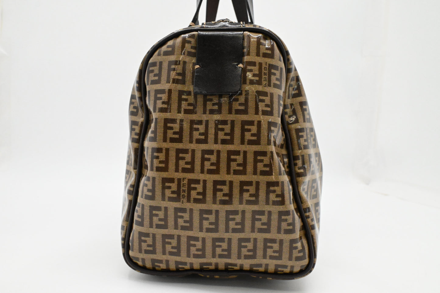 Fendi Boston Bag in Zucchino Coated Canvas