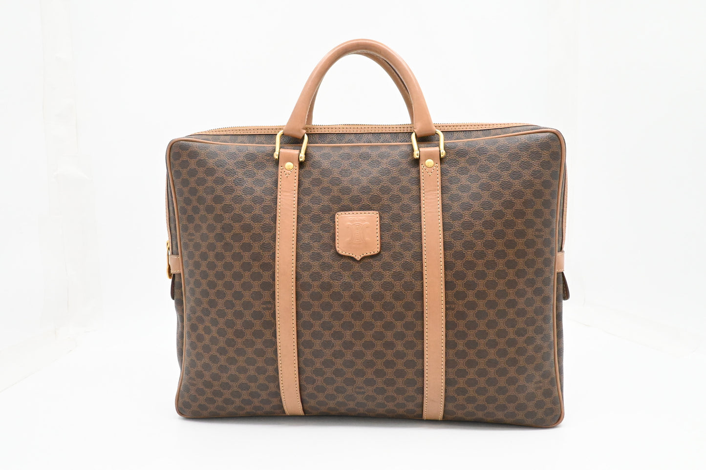 Celine Business Bag in Brown Macadam Canvas