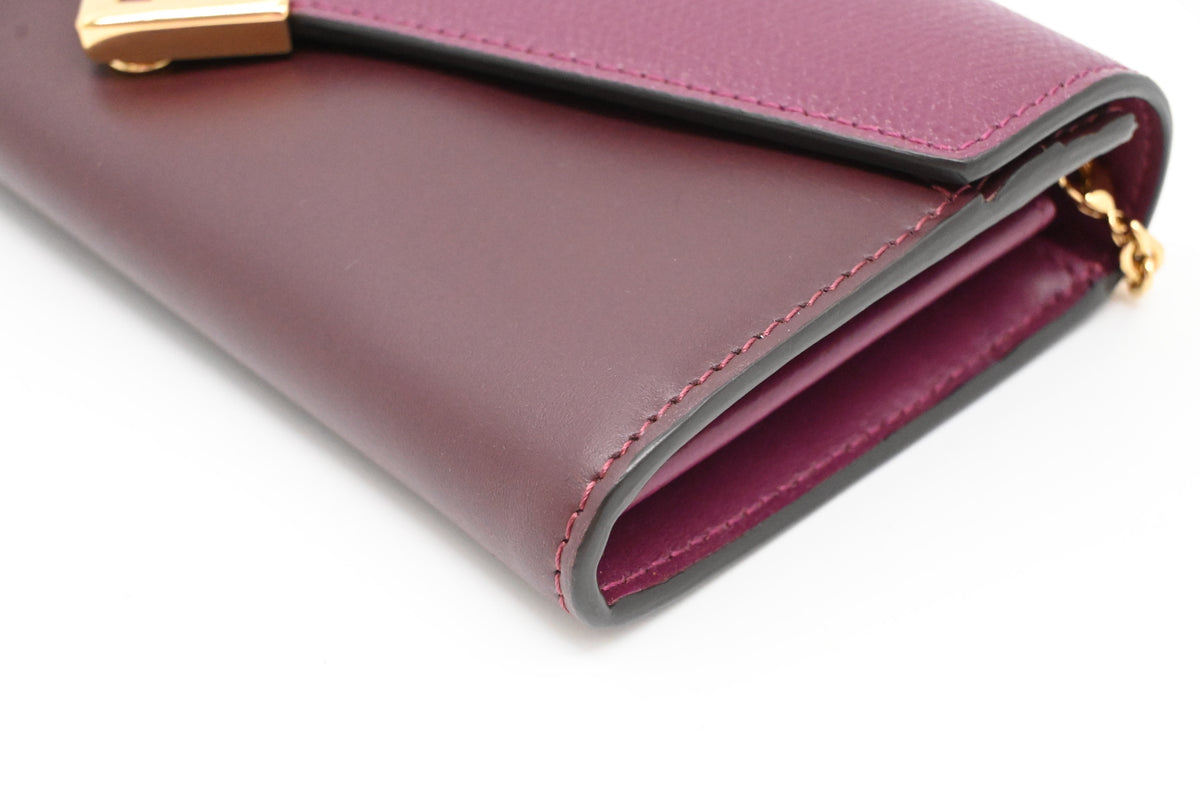 Fendi Wallet on Chain in Purple Leather