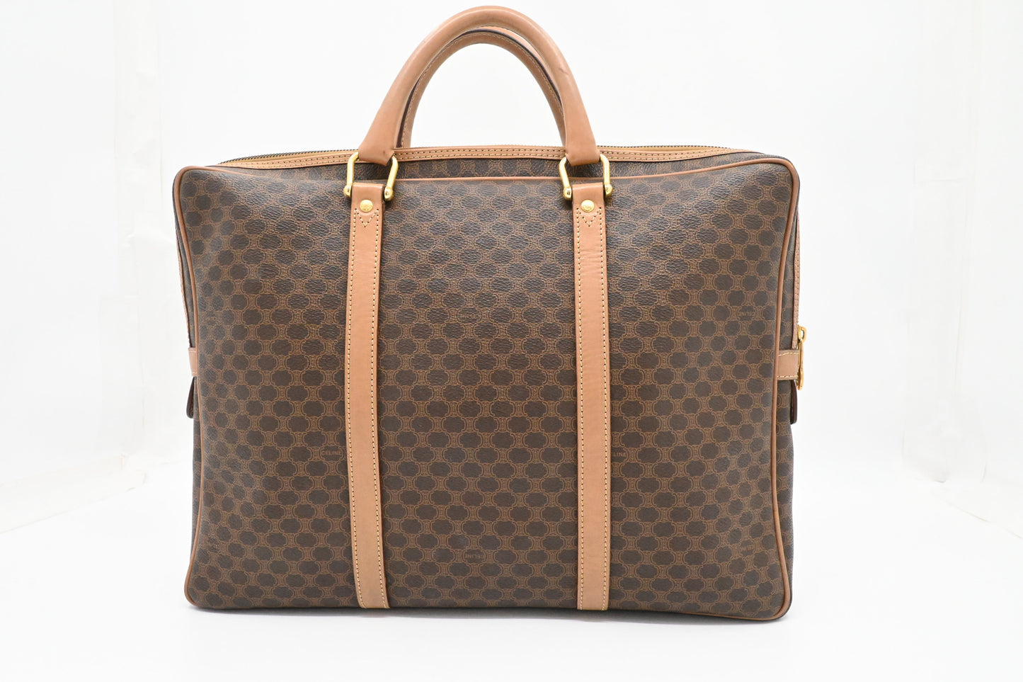 Celine Business Bag in Brown Macadam Canvas