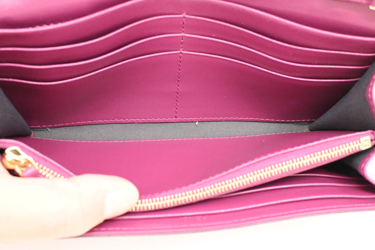 Fendi Wallet on Chain in Purple Leather