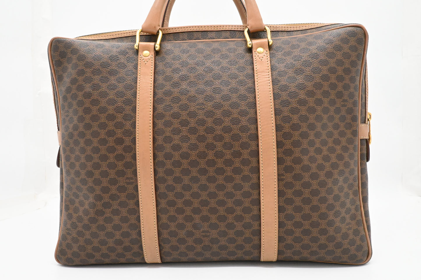Celine Business Bag in Brown Macadam Canvas